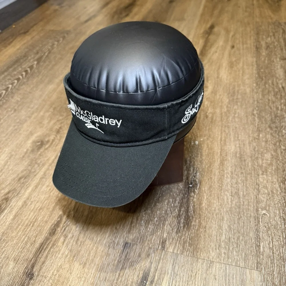 Imperial McGladrey‎ Classic Visor Hat Black White Golf Pickleball Sea Island
